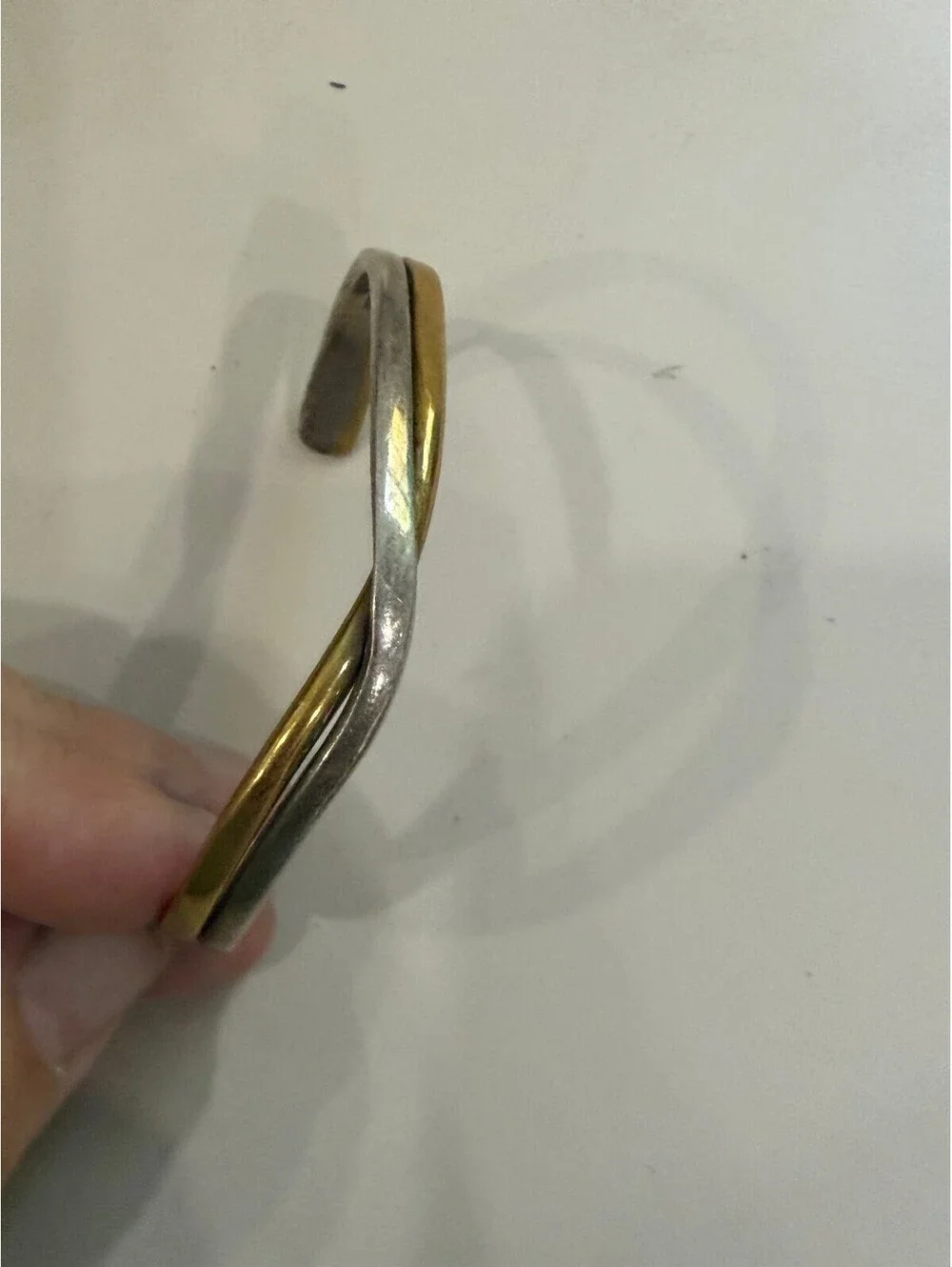 Vintage Sausalito Craftworks Signed Copper Brass Cuff Bracelet
